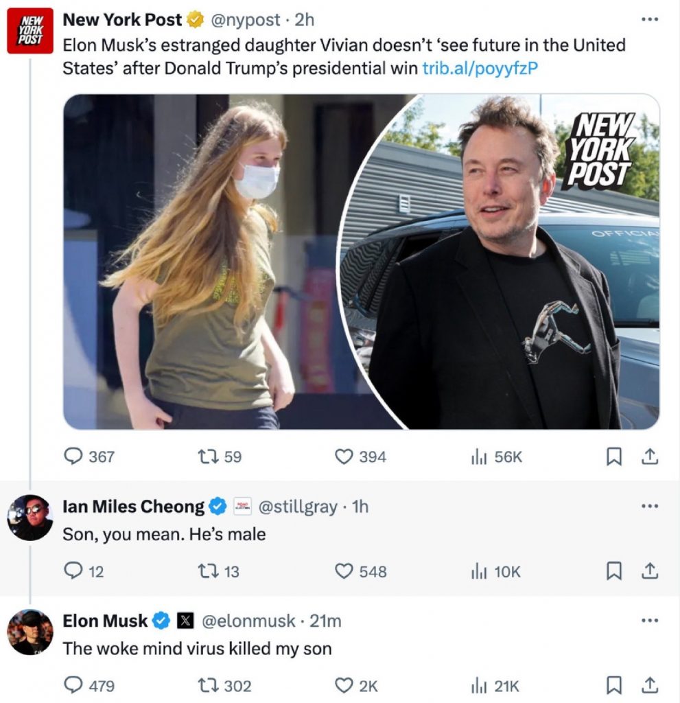 Elon Musk woke 